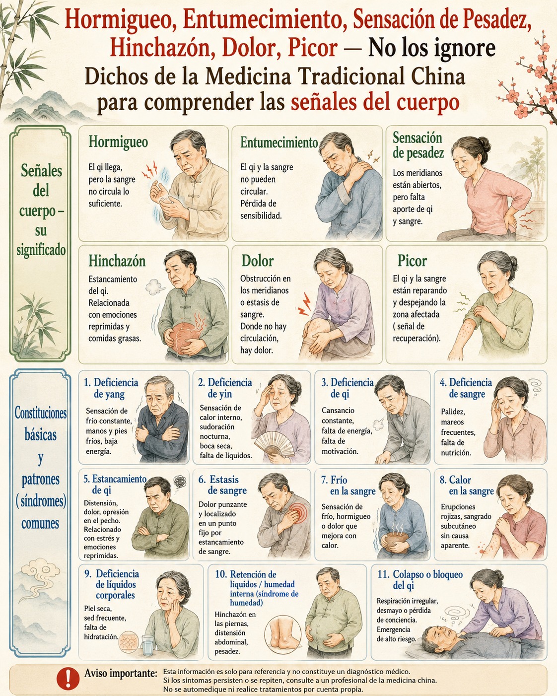 Señales del cuerpo según la MTC: hormigueo, entumecimiento, pesadez y más