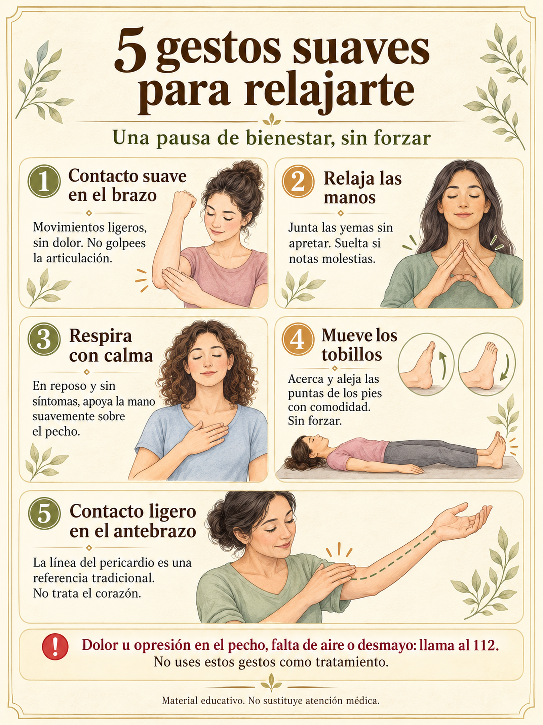 5 gestos suaves para relajarte
