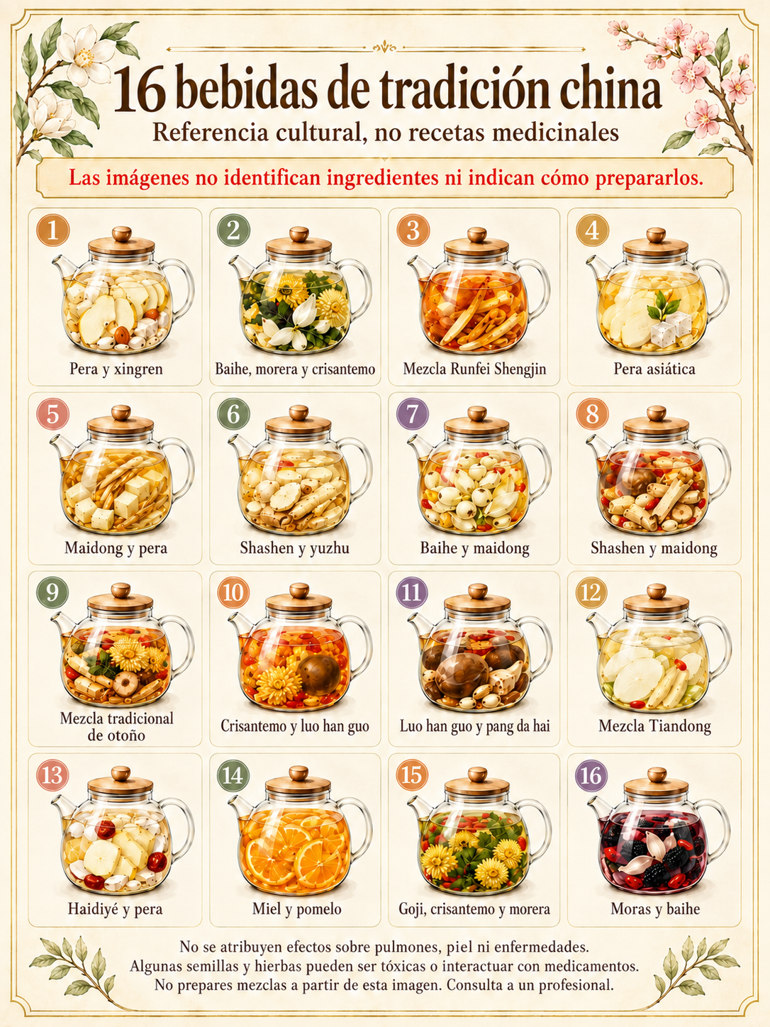 16 bebidas de tradición china: referencia cultural