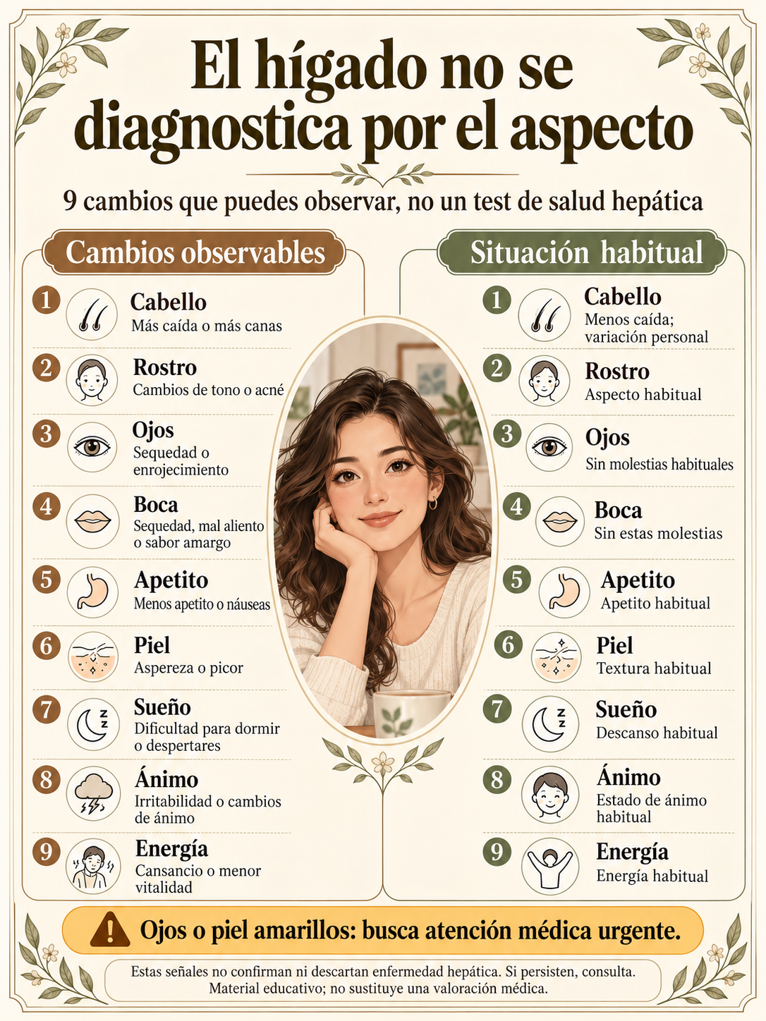 El hígado no se diagnostica por el aspecto
